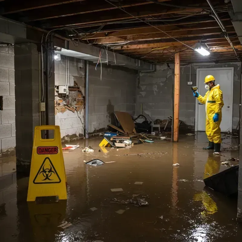 Flooded Basement Electrical Hazard in Wilsons Mills, NC Property